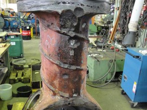 Damaged bow thruster